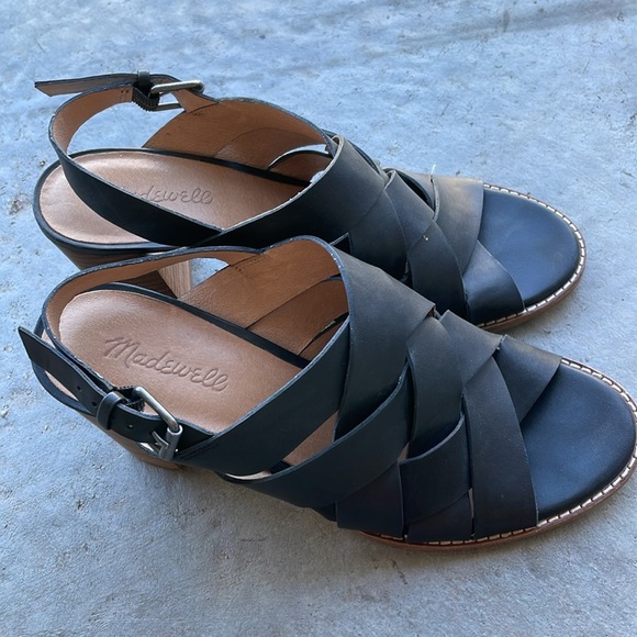 MADEWELL leather block heel sandals - Picture 3 of 4